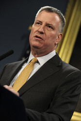 Bill de Blasio Pressekonferenz, New York
