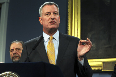 Bill de Blasio Pressekonferenz, New York
