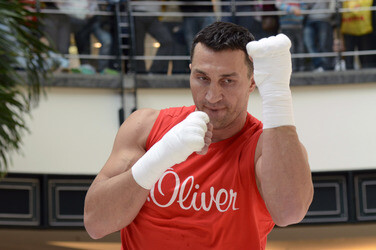 Wladimir Klitschko trainiert im Einkaufszentrum, Oberhausen