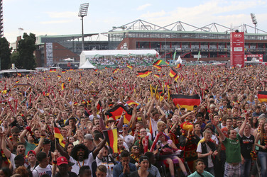 WM-Fanfest beim Spiel Deutschland gegen Frankreich, Hamburg