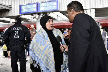 Ankunft der Flüchtlinge am Hauptbahnhof München