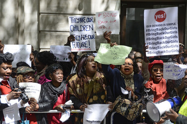Protest gegen die Entführung von über 200 nigerianischen Mädchen, London