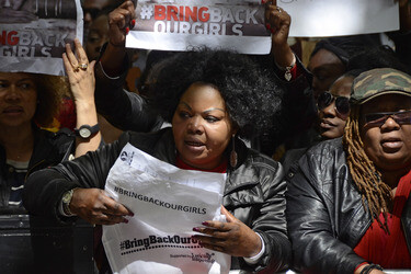 Protest gegen die Entführung von über 200 nigerianischen Mädchen, London