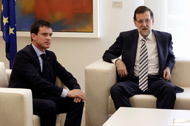 Manuel Valls besucht Mariano Rajoy, Madrid