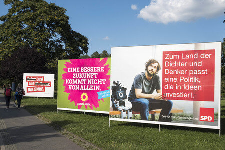 Bundestagswahlkampf-Plakate in Berlin