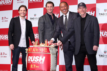 Daniel Brühl, Chris Hemsworth, Kazuhiro Kiyohara, Ron Howard