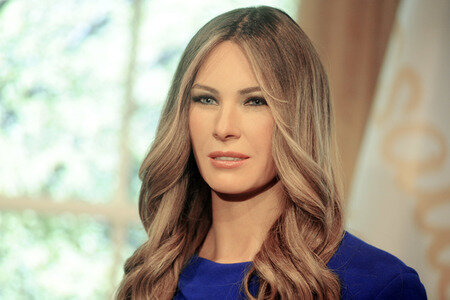 Enthüllung der Wachsfigur von Melania Trump in New York