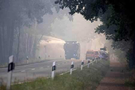 Waldbrandbekämpfung bei Treuenbrietzen
