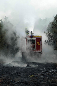 Waldbrandbekämpfung bei Treuenbrietzen
