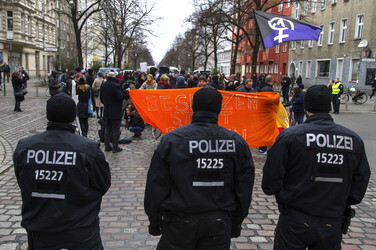 Demo gegen die Zwangsräumung der Beermannstraße sowie den Ausbau der A100, Berlin