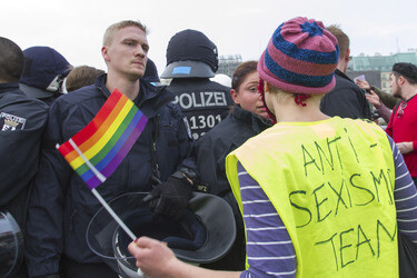 Gegendemonstration zum 'Marsch für das Leben', Berlin