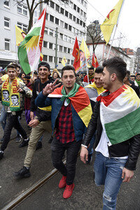 Kurden-Demonstration in Frankfurt