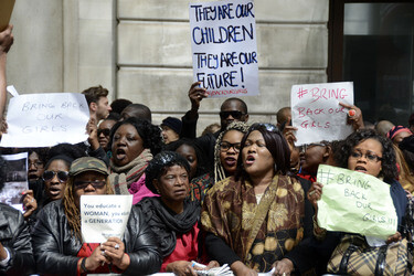 Protest gegen die Entführung von über 200 nigerianischen Mädchen, London