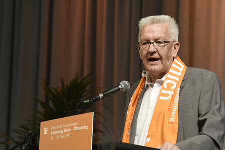 Steinmeier auf dem 36. Deutschen Evangelischen Kirchentag in Berlin