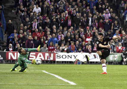 UEFA Champions League Match Atlético Madrid vs. Bayer 04 Leverkusen in Madrid