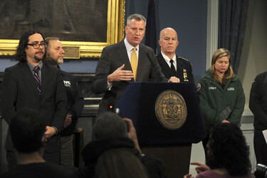 Bill de Blasio Pressekonferenz, New York