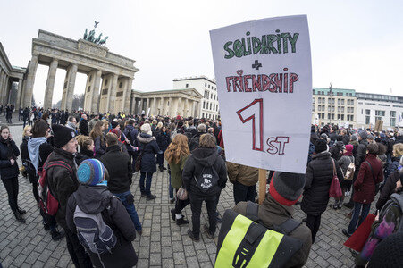 Protest gegen Trump-Politik in Berlin