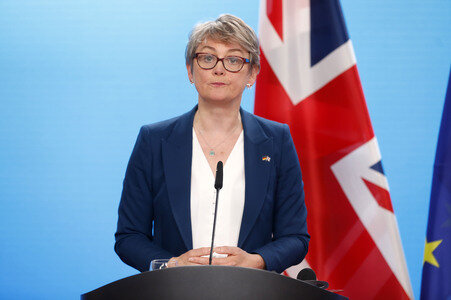 Pressekonferenz mit Johann Wadephul und Yvette Cooper in Berlin