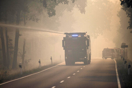 Waldbrandbekämpfung bei Treuenbrietzen