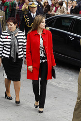 Königin Letizia besucht die Artillerie Militärakademie, Segovia