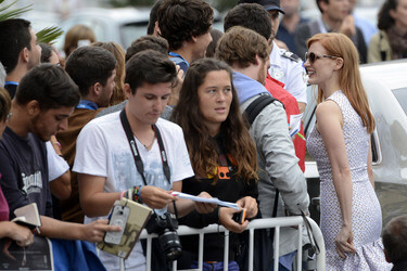 Ankunft von Jessica Chastain beim San Sebastian Film Festival 2014