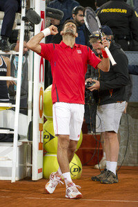 Tennis Match Novak Djokovic vs Kei Nishikori in Madrid