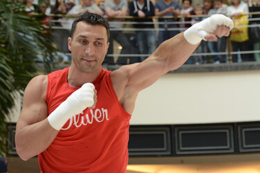 Wladimir Klitschko trainiert im Einkaufszentrum, Oberhausen