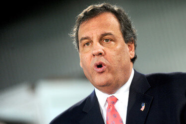 Chris Christie trifft Sandy-geschädigte Hausbesitzer, Manahawkin