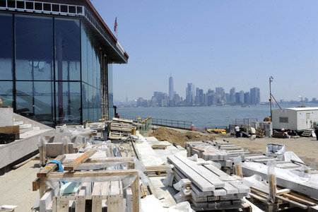 Pressetermin  zu den Bauarbeiten am Statue of Liberty Museum in New York