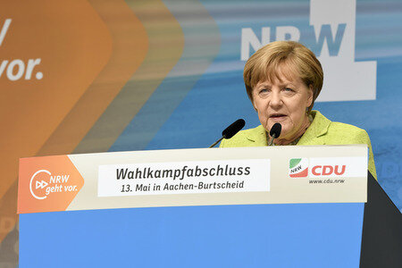 Abschlussveranstaltung der CDU im NRW Wahlkampf in Aachen