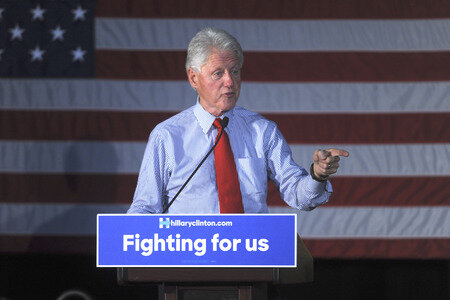 Wahlkampfrede von Bill Clinton in Edison
