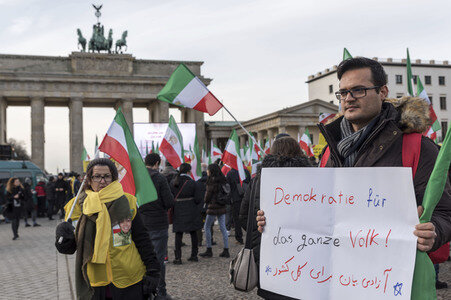 Proteste gegen die iranische Regierung in Berlin