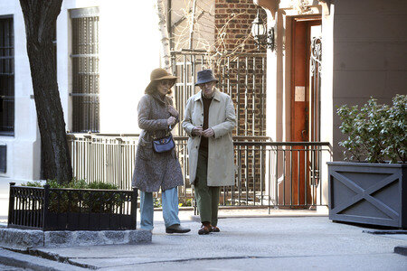 Woody Allen bei Dreharbeiten in New York