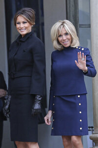 Brigitte Macron empfängt Melania Trump in Paris