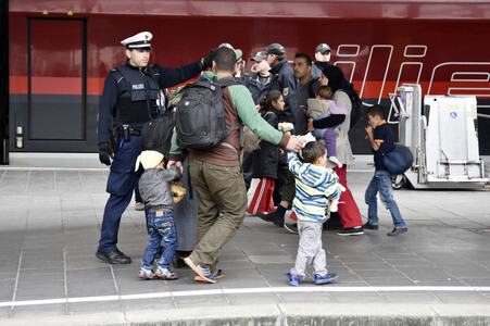 Ankunft der Flüchtlinge am Hauptbahnhof München