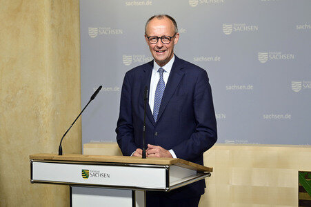Antrittsbesuch von Bundeskanzler Friedrich Merz im Freistaat Sachsen in Dresden