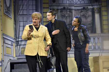 Theaterprobe 'Miss Merkel - Mord in der Uckermark' in Berlin