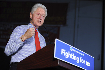 Wahlkampfrede von Bill Clinton in Edison