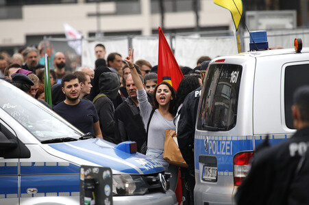 Gegendemo zur Erdogan-Großkundgebung in Köln