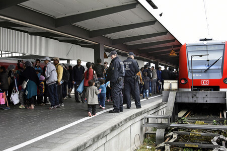Ankunft der Flüchtlinge am Hauptbahnhof München