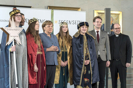 Angela Merkel empfängt die Sternsinger in Berlin