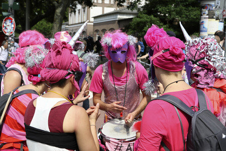 '#BlockG20 – colour the red zone!' Demonstration in Hamburg
