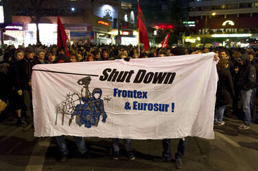 Demonstration am Oranienplatz, Berlin