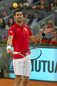Tennis Match Novak Djokovic vs Milos Raonic in Madrid