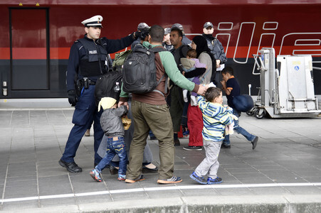 Ankunft der Flüchtlinge am Hauptbahnhof München