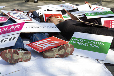 Demo zum Jahrestag des Einsturzes der Textilfabrik Rana Plaza, Berlin