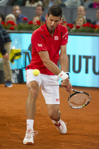 Tennis Match Novak Djokovic vs Milos Raonic in Madrid