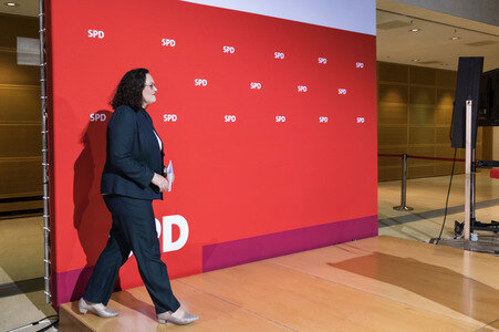 Pressetermin der SPD in Berlin