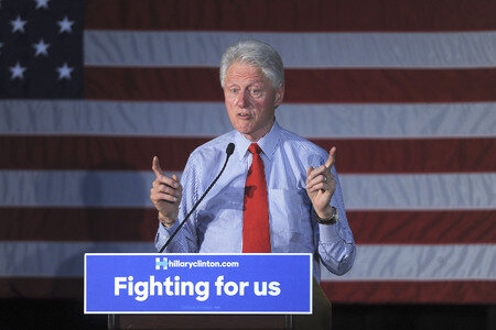 Wahlkampfrede von Bill Clinton in Edison