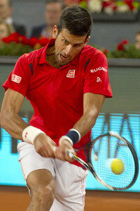 Tennis Match Novak Djokovic vs Milos Raonic in Madrid